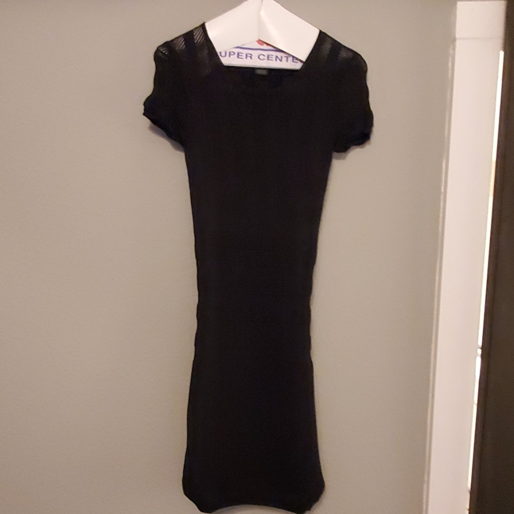 French Connection body con fitted black dress